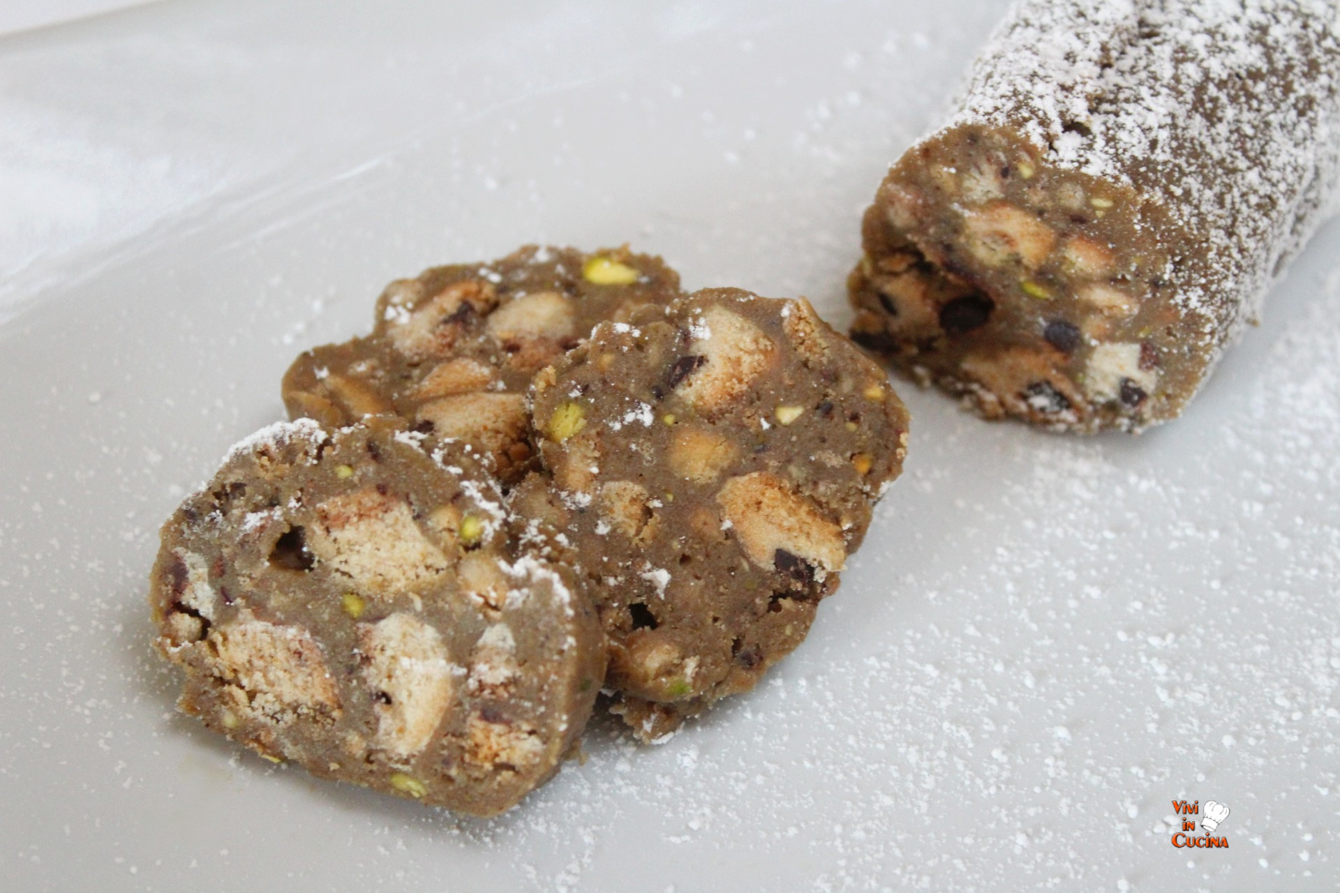 Salame di pistacchio Ricetta facile e veloce Vivi In Cucina